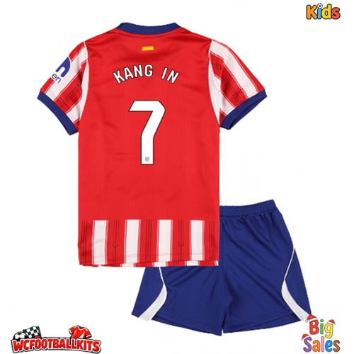 Atletico Madrid Lee Kang-in #7 Replica Home Stadium Kit for Kids 2026-27 Short Sleeve (+ pants)